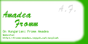 amadea fromm business card